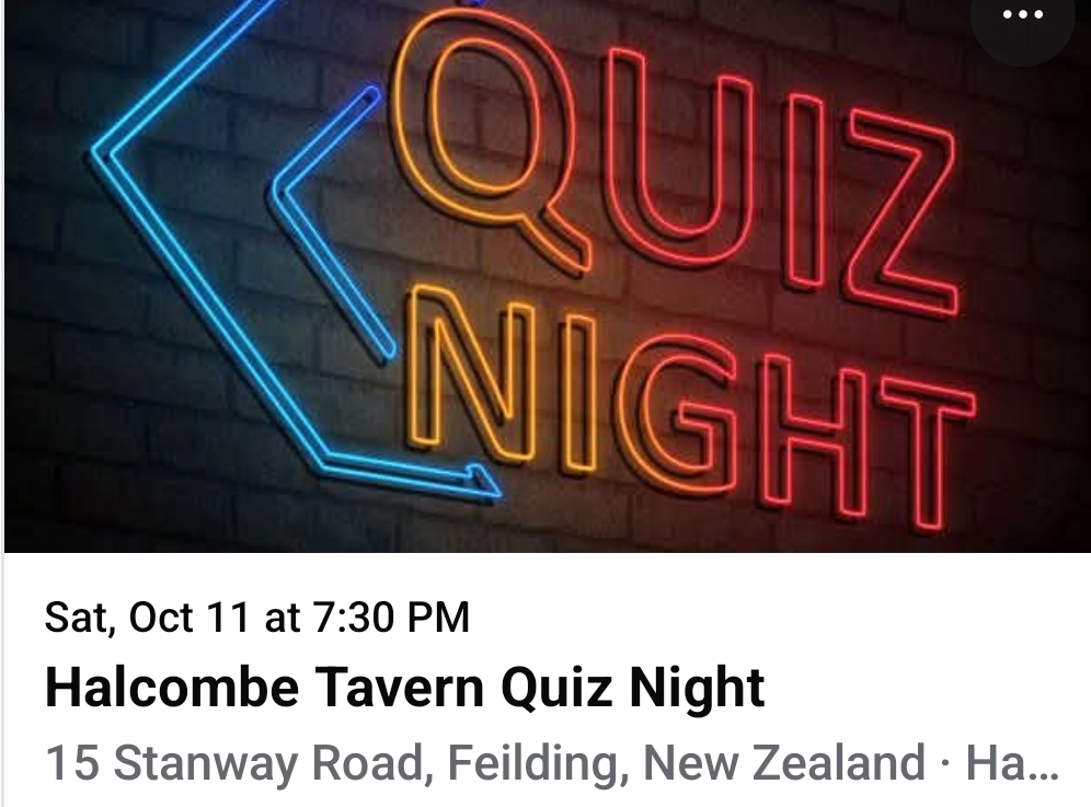 Halcombe Tavern Quiz Night
